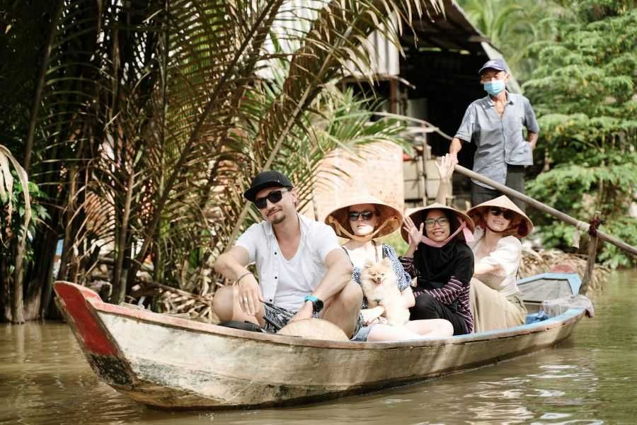 Delta Mekongu Bent Tre rodzina wczasywazji wietnam