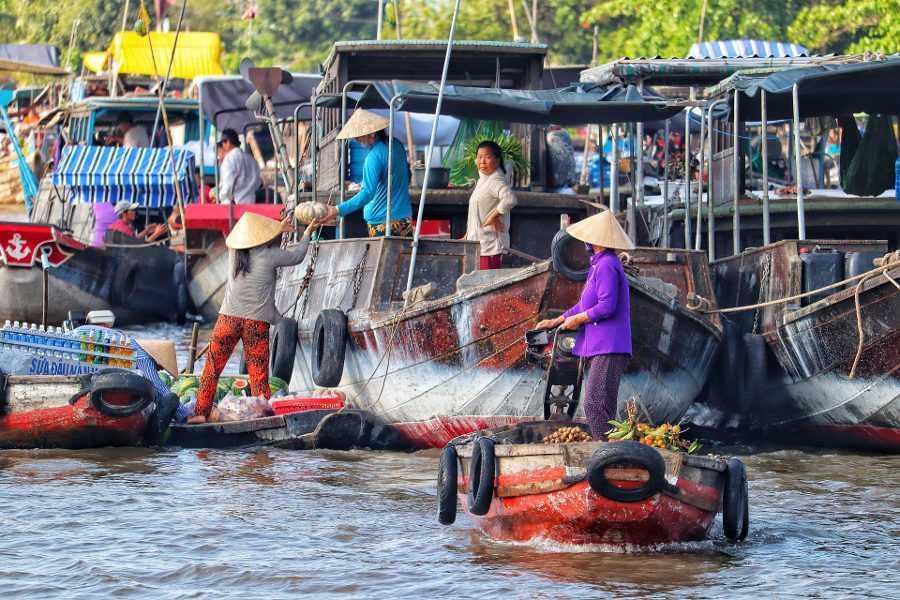 Pływający targ Delta Mekongu