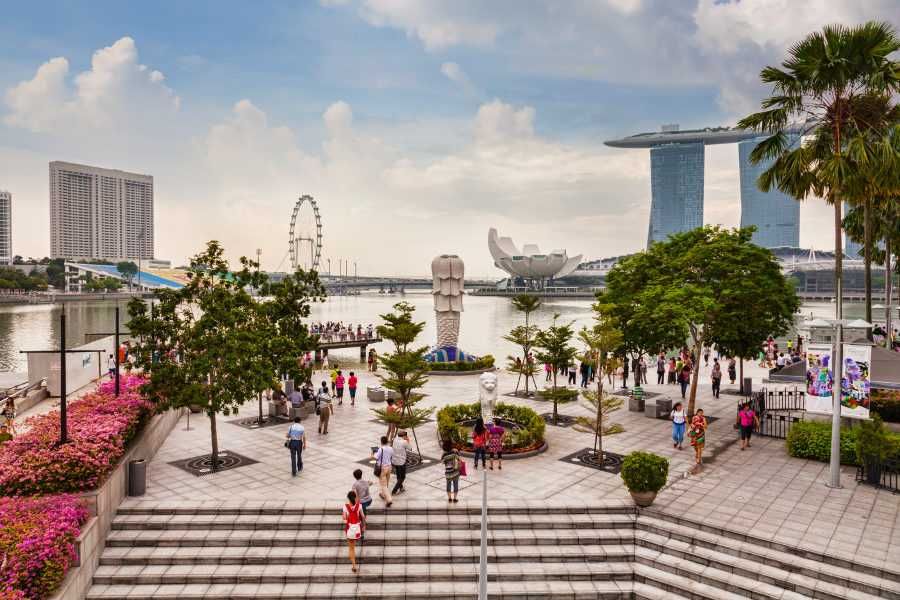 Centrum Singapuru Azja Merlion Wczasywazji