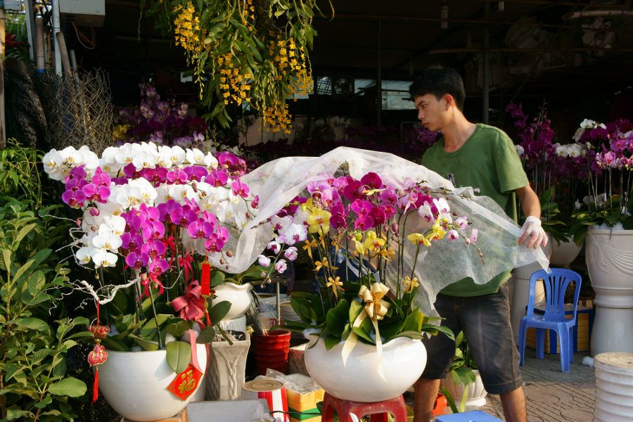 Targ kwiatowy w Ho Chi Minh City
