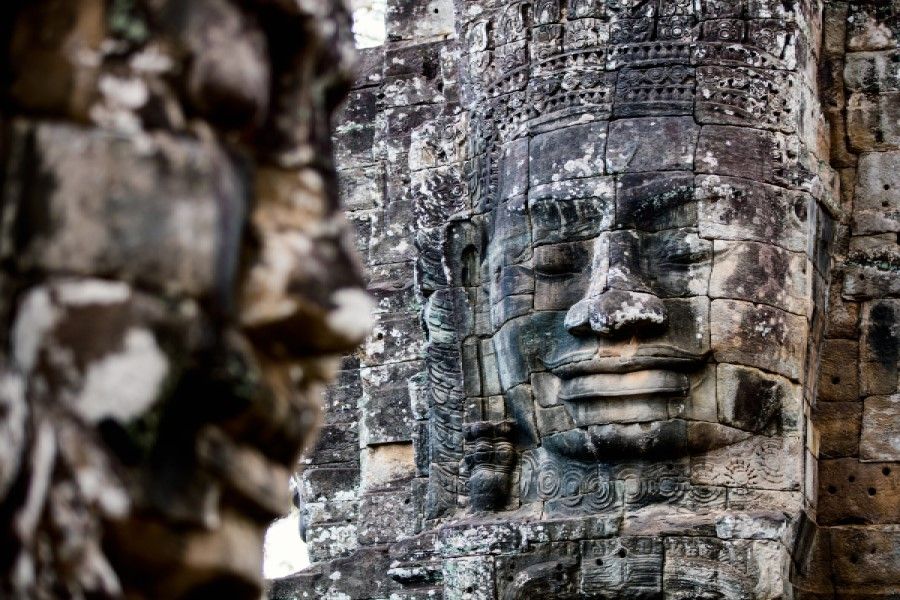 Detale w świątyni Angkoru