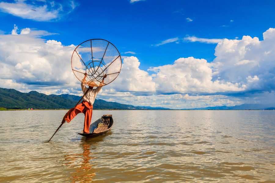 Rybak na Jeziorze Inle, Birma