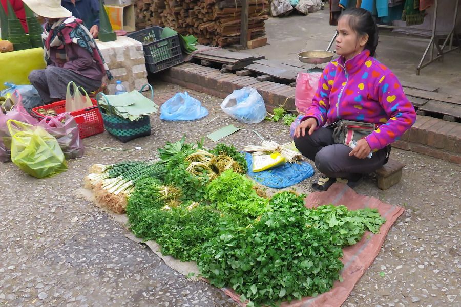 Świeże zioła w Laosie