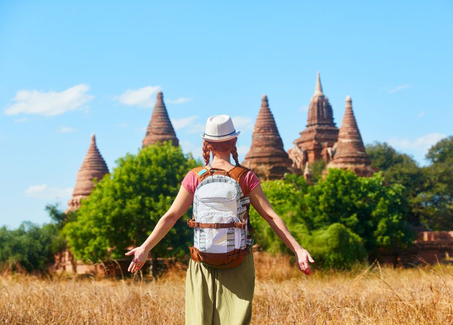 Turysta w Bagan
