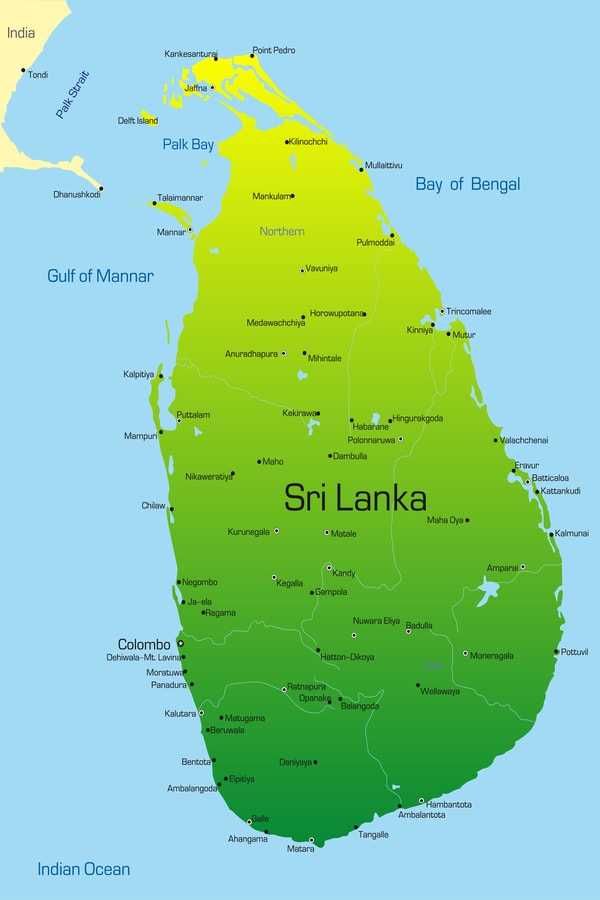 Mapa Srilanki Sri Lanki Sri Lanka