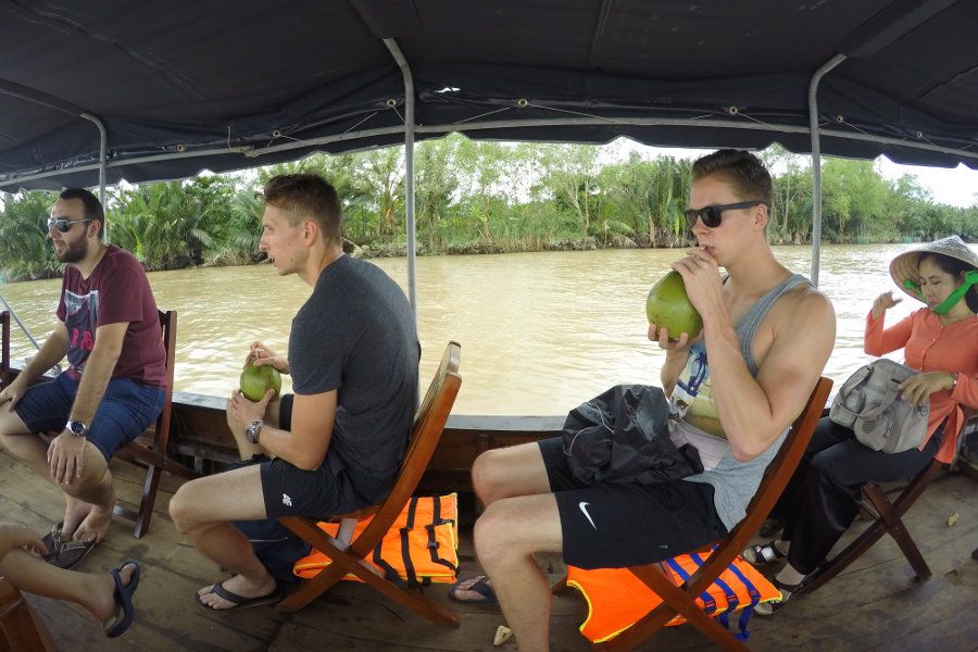 Odrobina orzeźwienia podczas zwiedzania Delty Mekongu