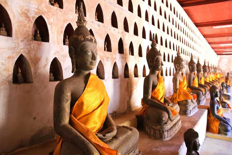 Wat Si Saket w Wientian w Laosie