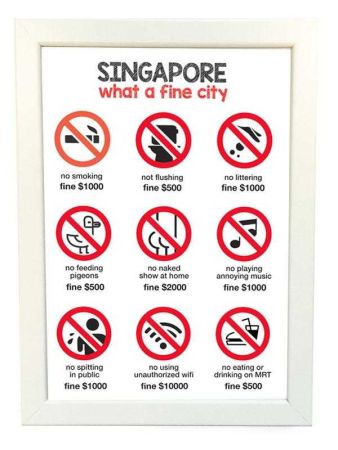 Znaki zakazu Singapur