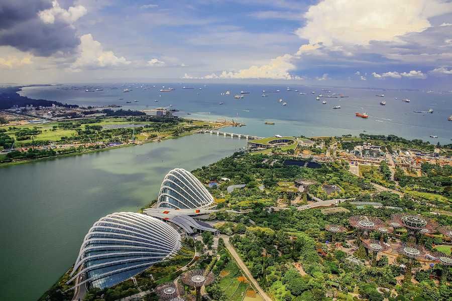 Widok na Singapur