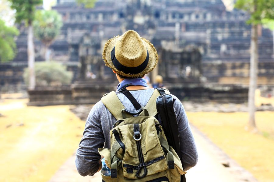 Turysta w Angkorze
