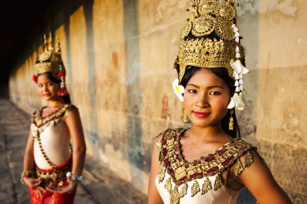 Tancerki Apsara w Kambodży