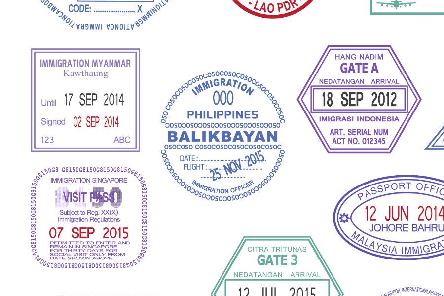Azjatyckie stemple w paszporcie, w tym: filipiński "Balikbayan Stamp"