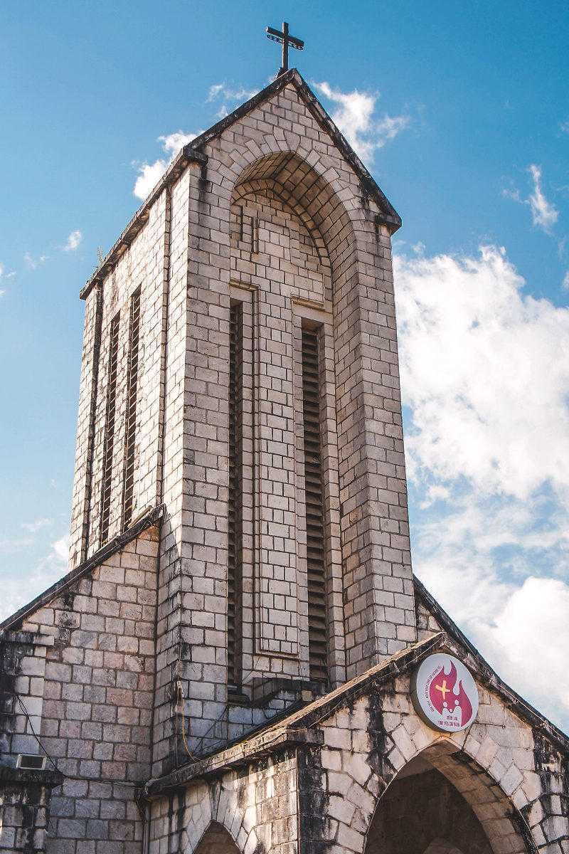 Kamienny kościół Sa Pa Wietnam