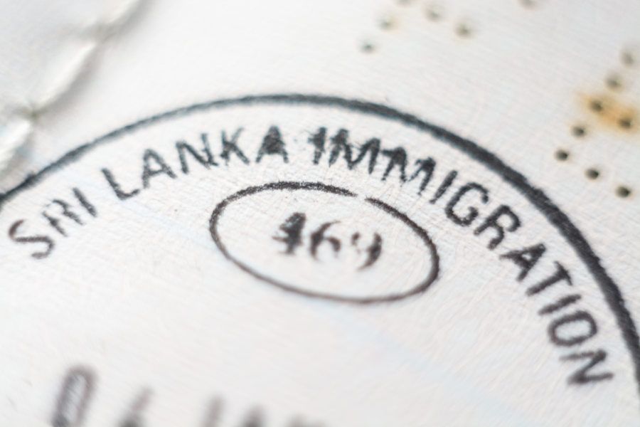 Colombo - stempel wizowy Sri Lanka