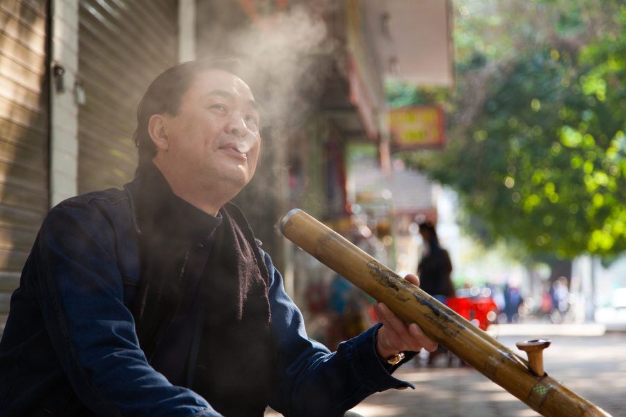 Poranna fajeczka w Hanoi
