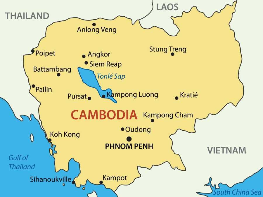 Głównej miejscowości Kambodzy oraz jej sąsiedzi